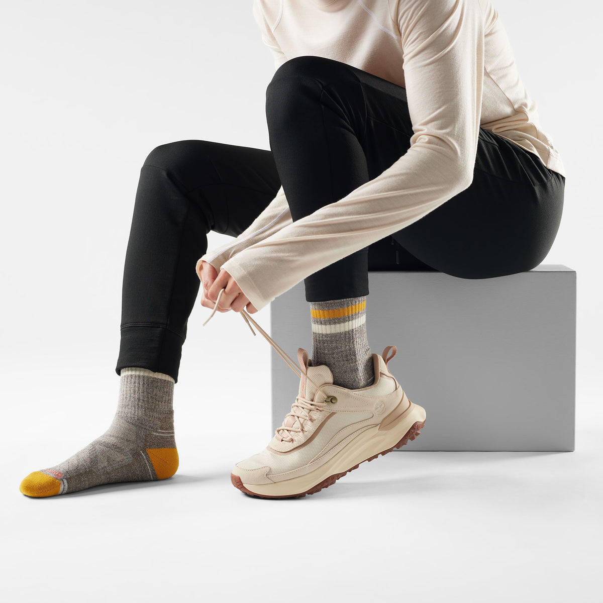 Wandersocken Light Cushion Crew mit Tube Stripe-Print für Damen  - ansehen - 2