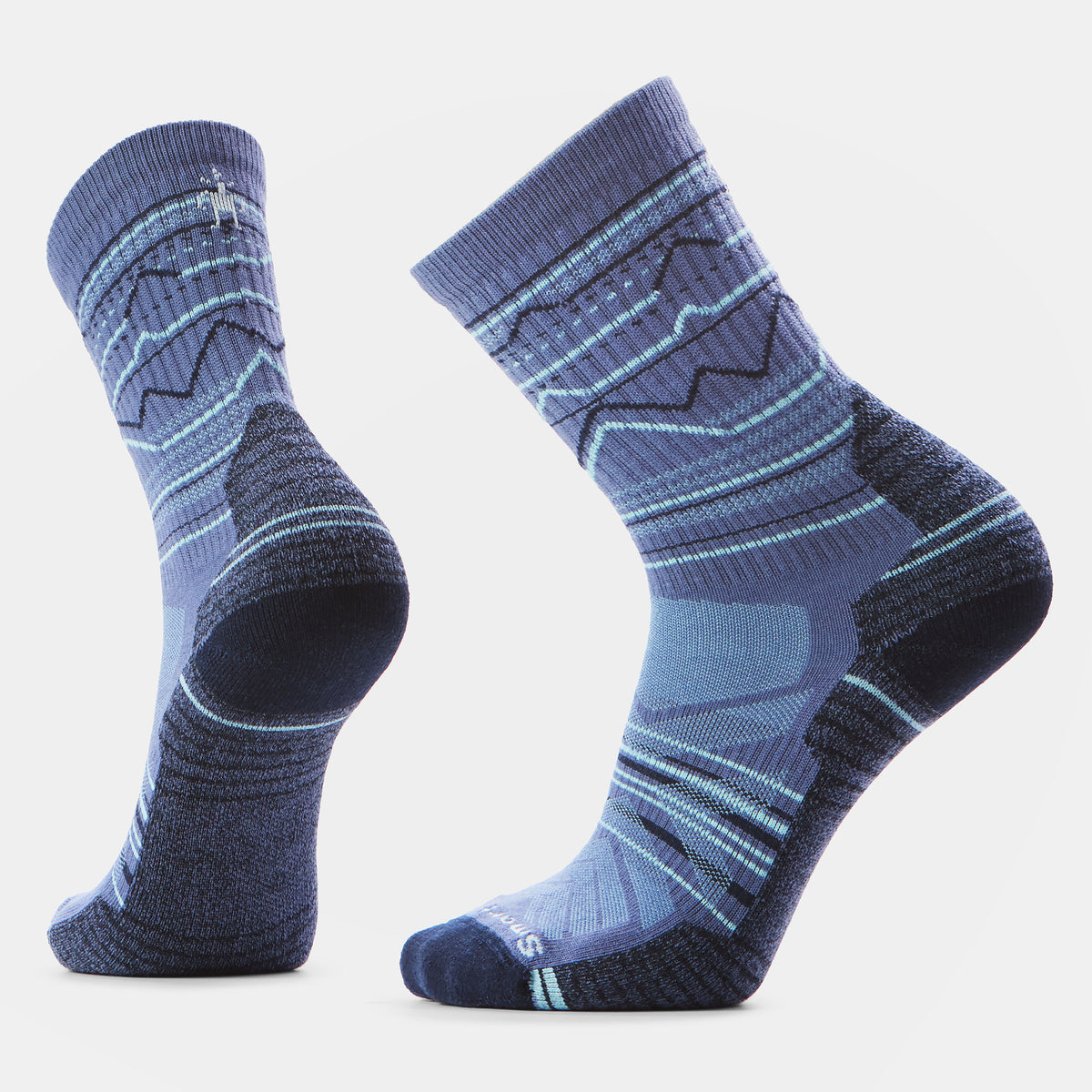 Wandersocken Light Cushion Crew mit Mountain Range-Print  - 