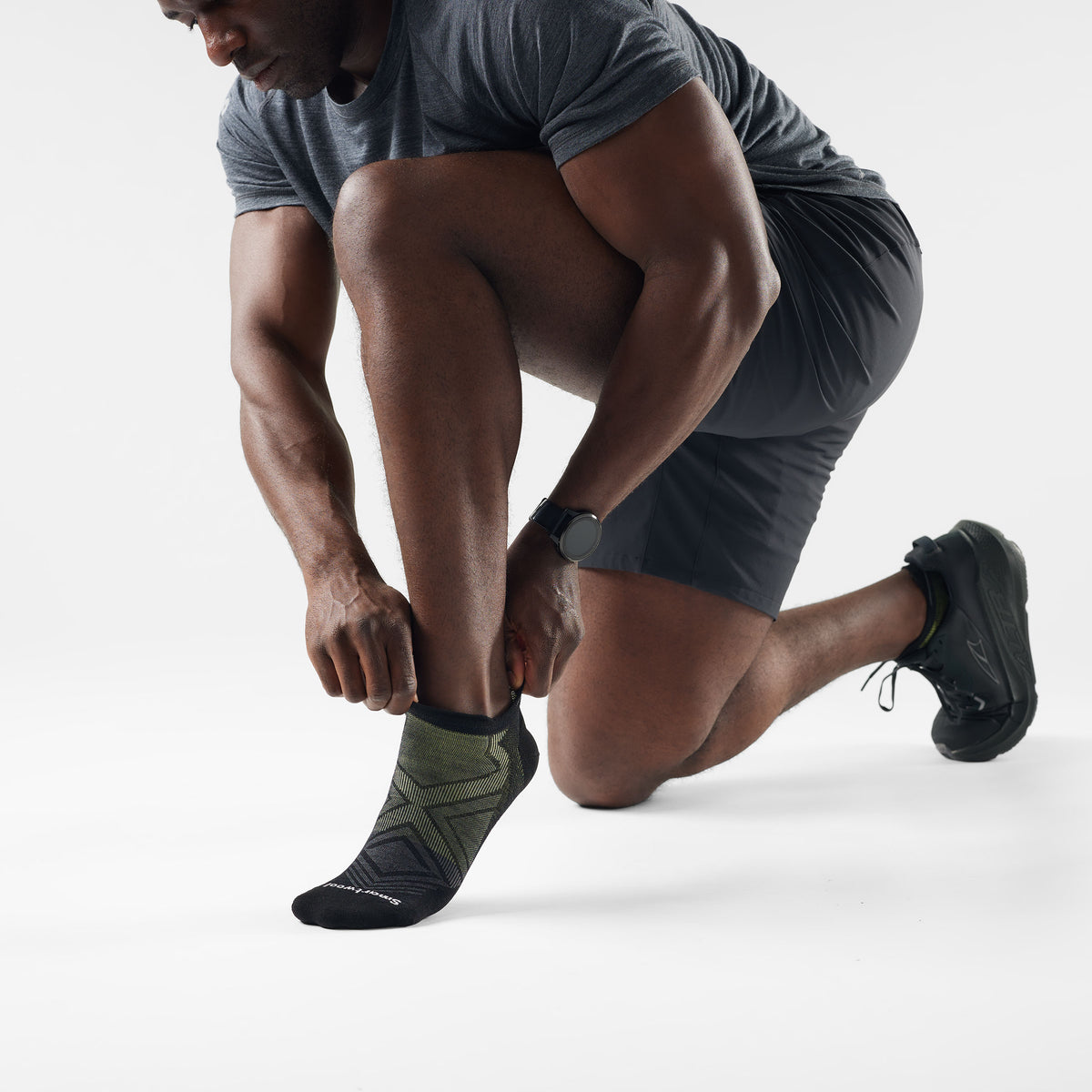 Run Low Ankle Socks Black - 2