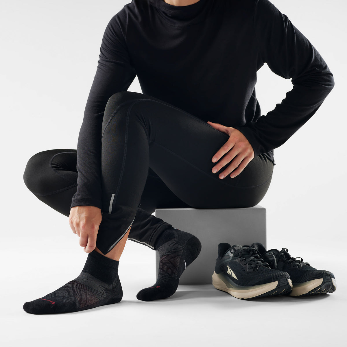 Run Ankle Socks Black - 2