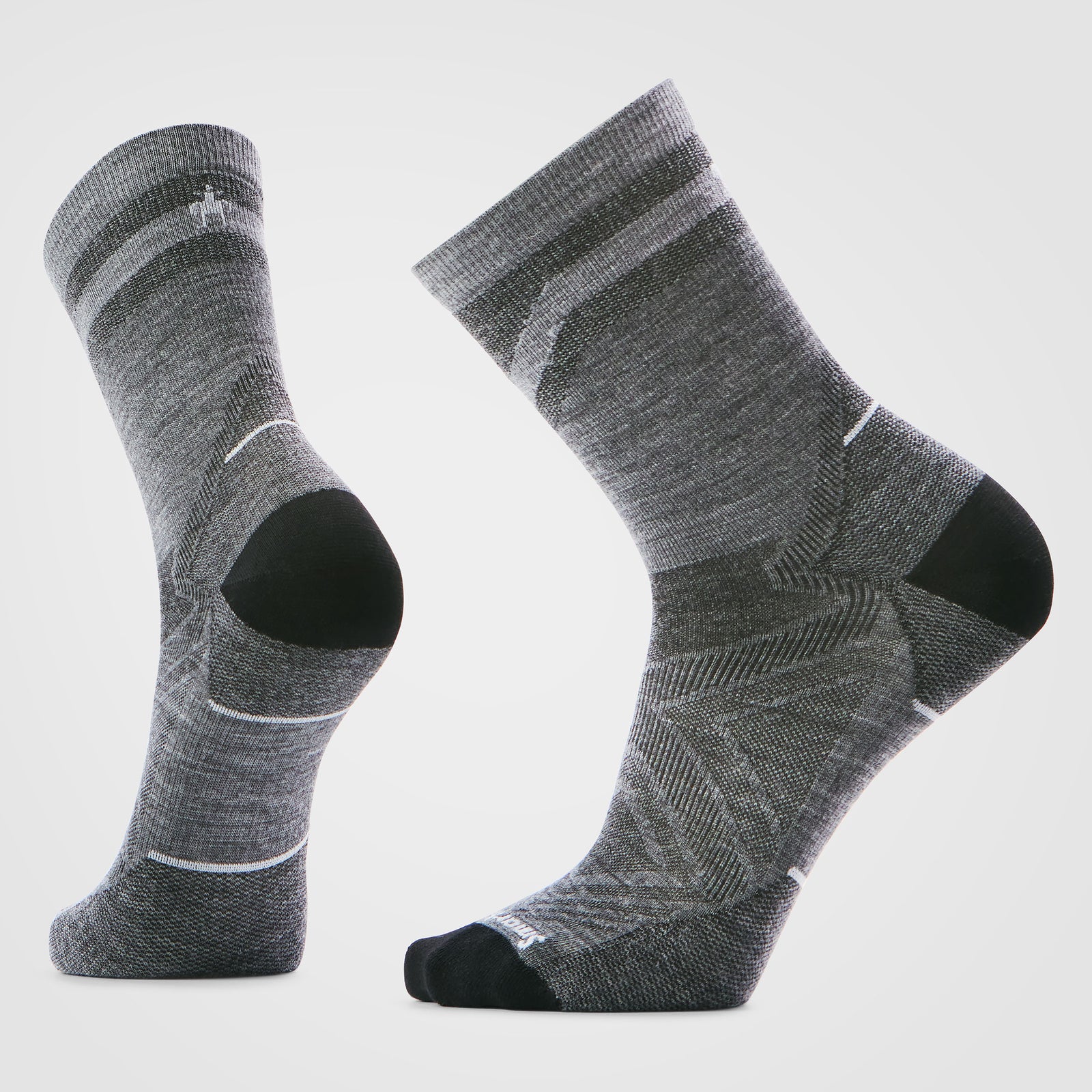 Run Mid Crew Pattern Socks Light Gray - ver - 1