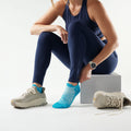 Women's Run Low Ankle Socks White/Capri - ver - 2