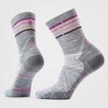 Women's Run Zero Cushion Mid Crew Socks Light Gray - ver - 1