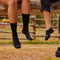 Everyday Anchor Line Crew Socks Black - ver - 3