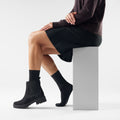 Everyday Anchor Line Crew Socks Charcoal - ver - 2
