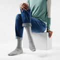 Everyday Anchor Line Crew Socks Light Gray - ver - 2