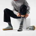 Everyday Spruce Street Crew Socks Black-White - ver - 2