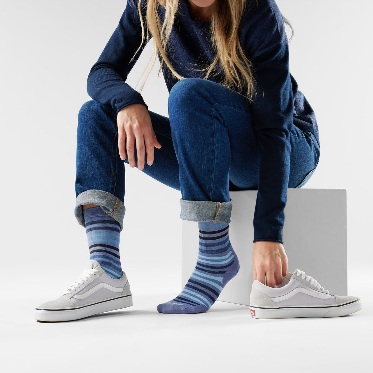 Everyday Spruce Street Crew Socks Nightfall Blue - 2