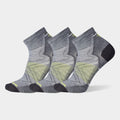 Run Zero Cushion Ankle Socks 3 Pack Medium Gray - ver - 1