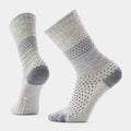 Women's Everyday Cozy Popcorn Cable Crew Socks Light Gray - ver - 1