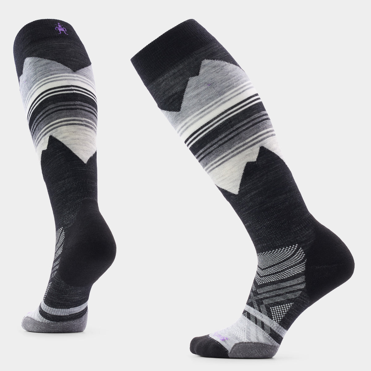 Women's Ski Pattern OTC Socks Medium Gray - ver - 1