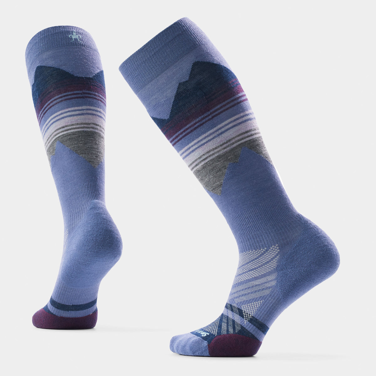 Women's Ski Pattern OTC Socks Nightfall Blue - ver - 1