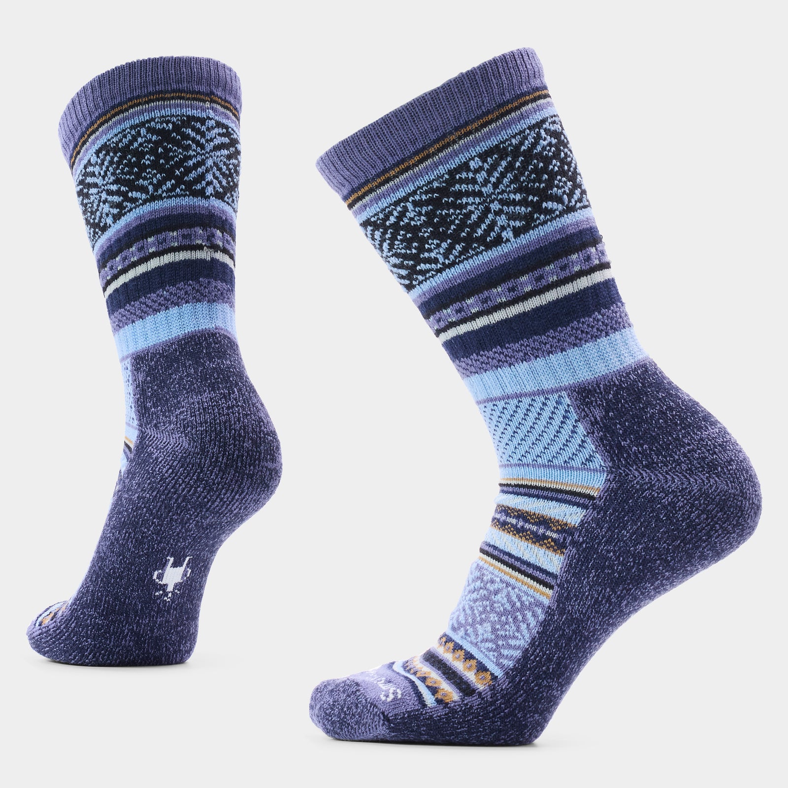 Everyday Cozy Fair Isle Sweater Crew Socks Nightfall Blue - ver - 1