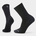 Everyday Solid Rib Crew Socks Black - ver - 1