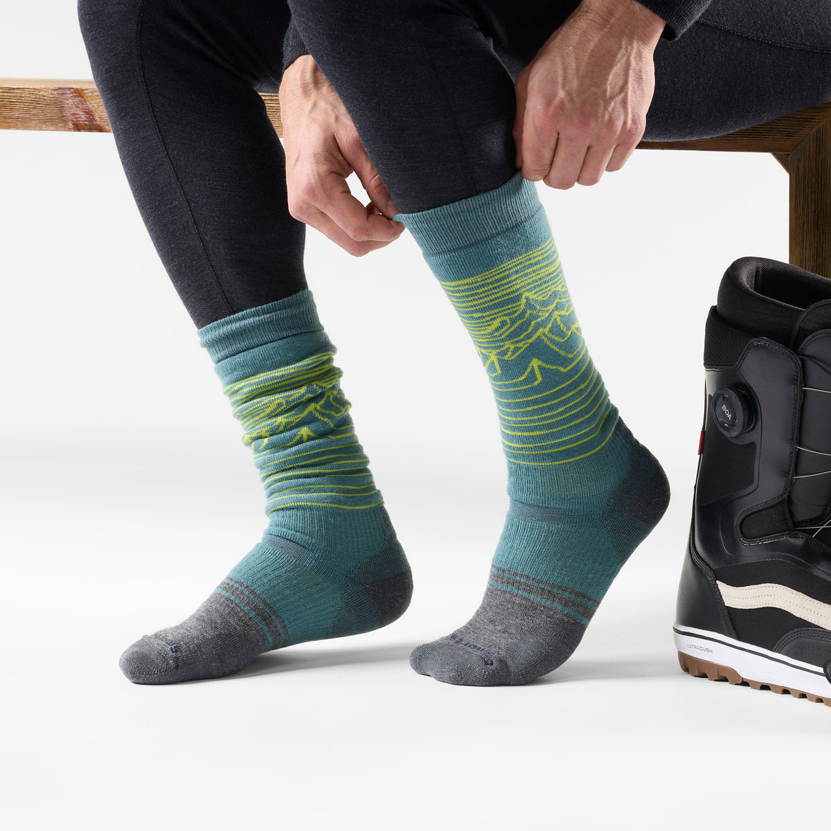 Snowboard Iguchi OTC Socks Dusty Teal - ver - 2