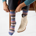 Women's Everyday Margarita Crew Socks Nightfall Blue - ver - 2