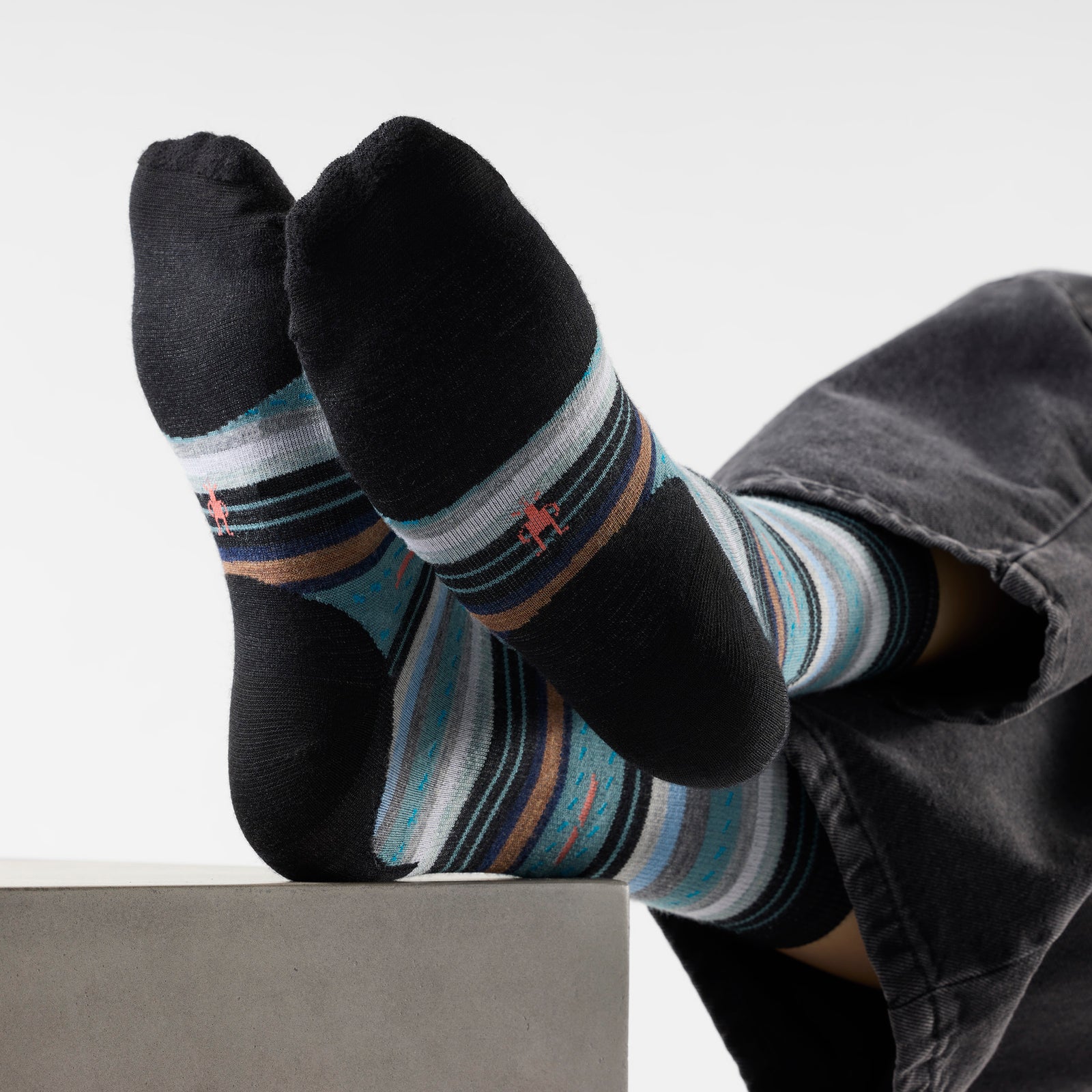 Women's Everyday Margarita Crew Socks Dusty Teal - ver - 2