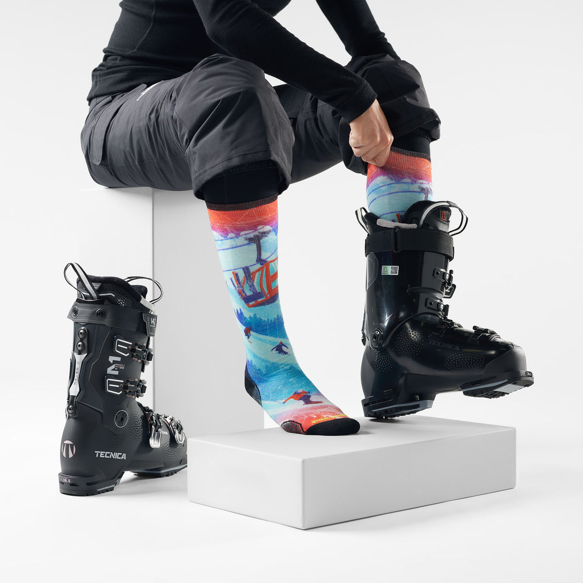 Skisocken Zero Cushion OTC mit Ski Day-Print  - ansehen - 2