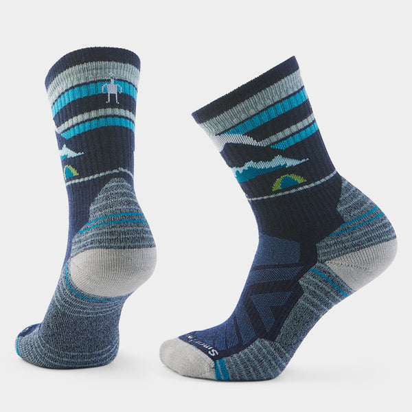 Chaussettes de randonnée Light Cushion Crew avec imprimé Mountain Moon pour femme