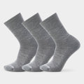 Everyday Solid Rib Crew Socks Multipack Medium Gray - ver - 1