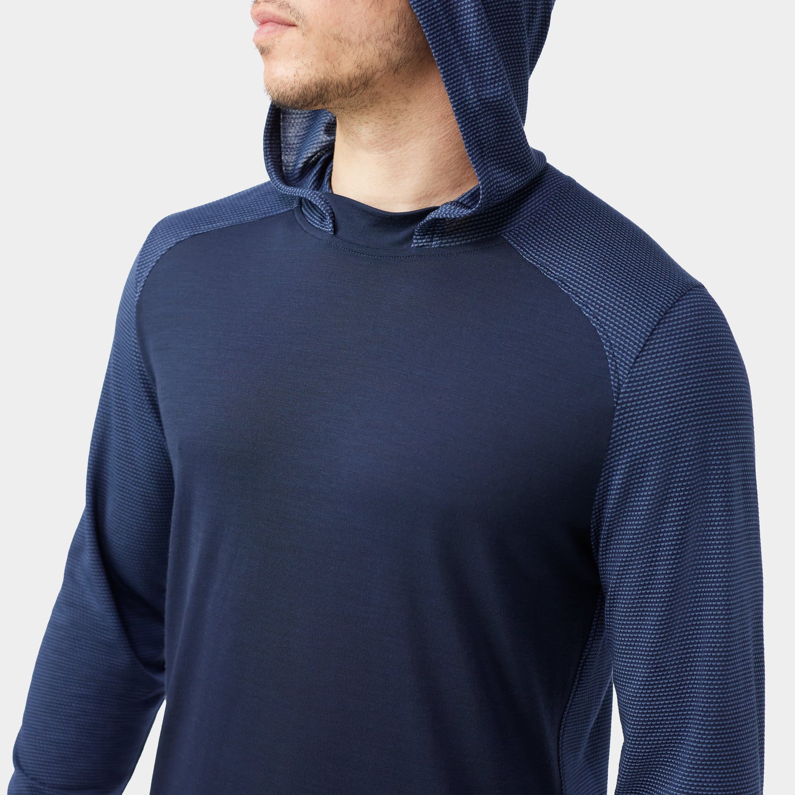 Men's Active Mesh Hoodie Nightfall Blue-Deep Navy - ver - 3