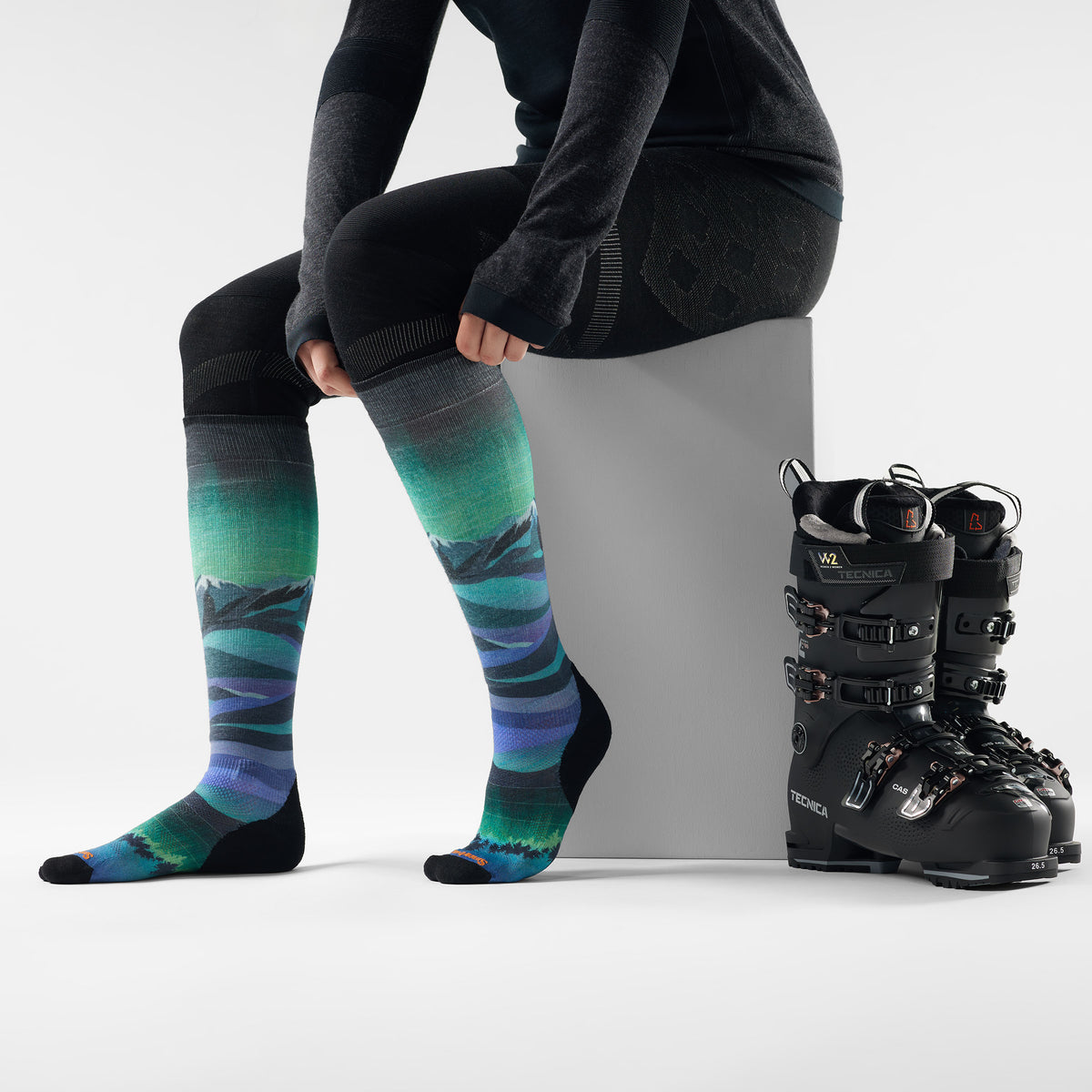 Skisocken mit Kompression Targeted Cushion OTC für Damen  - 2