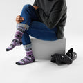 Everyday Cozy Cabin Games Crew Socks Chalk Violet - ver - 2