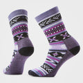Everyday Cozy Cabin Games Crew Socks Chalk Violet - ver - 1