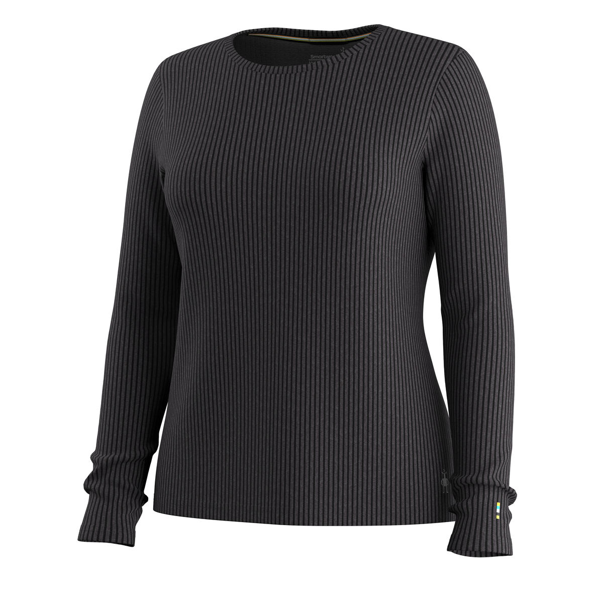 Women's Thermal Merino Rib Crew Charcoal Heather - ver - 3