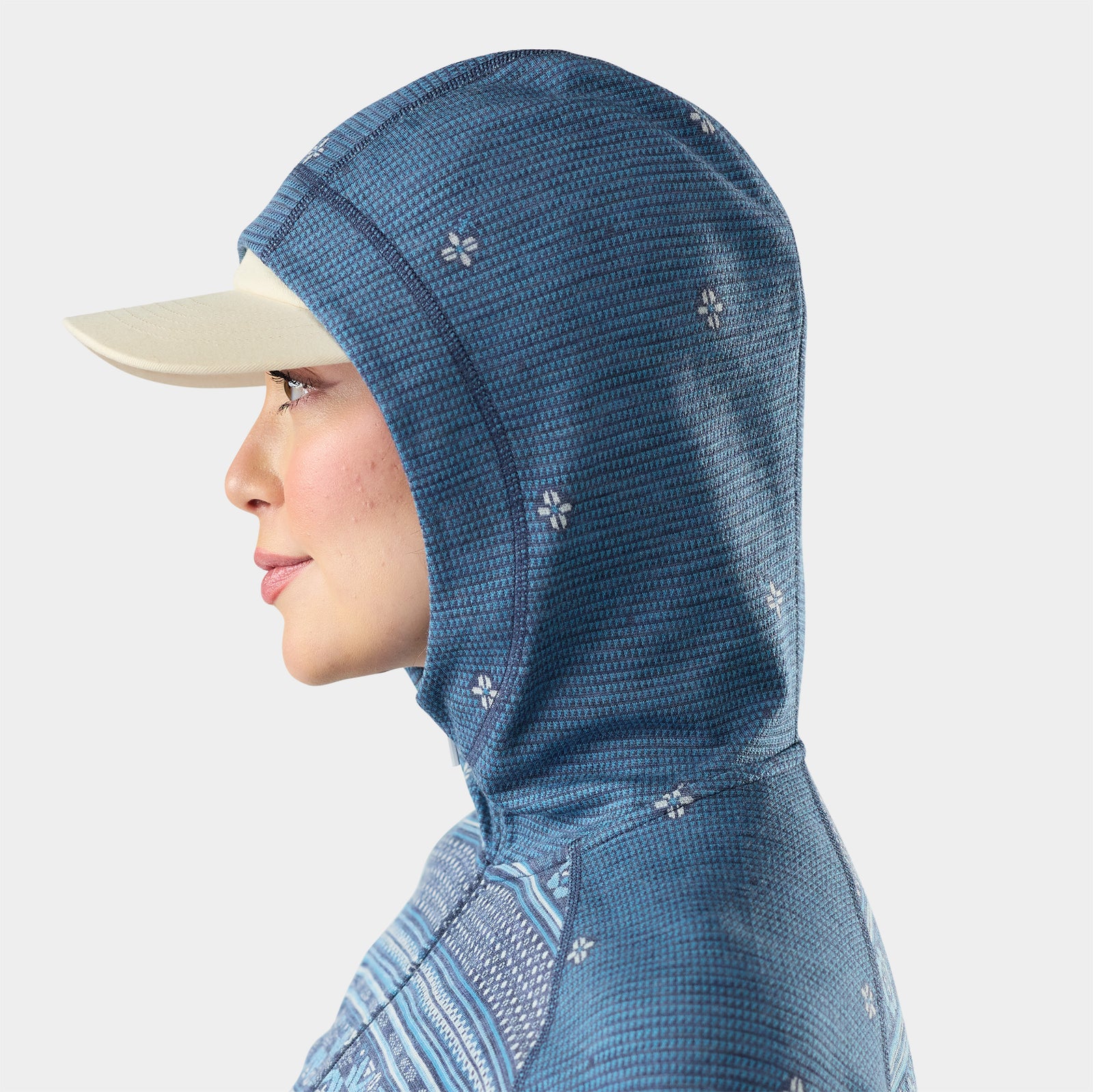 Classic Thermal Base Layer 1/2 Zip Hoodie Nightfall Fair Isle Fun - ver - 3
