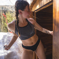 Women's Intraknit™ Strappy Bra Black Heather - ver - 3