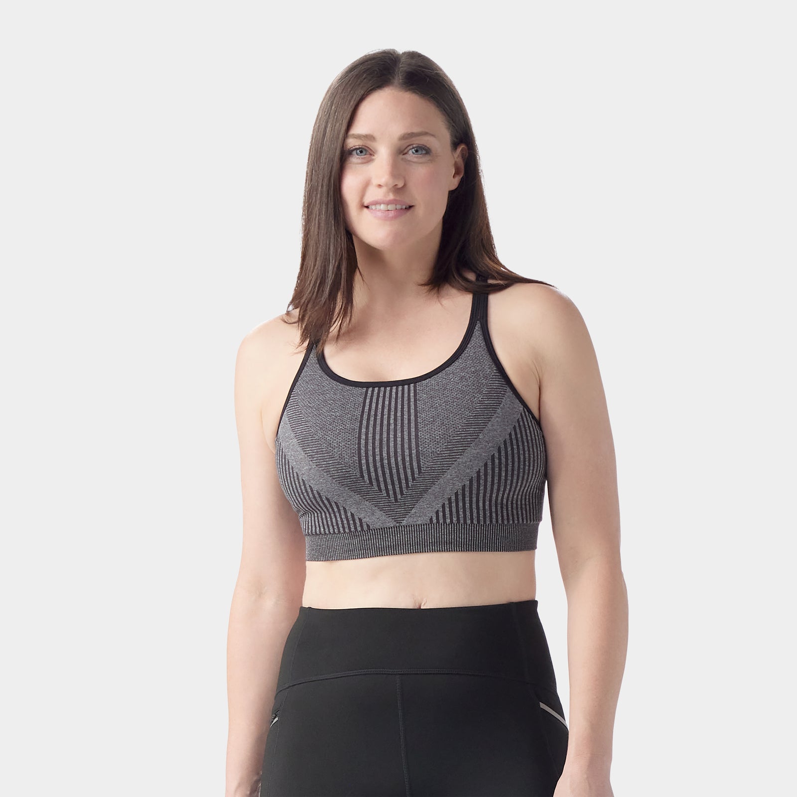 Women's Intraknit™ Strappy Bra Black Heather - ver - 1