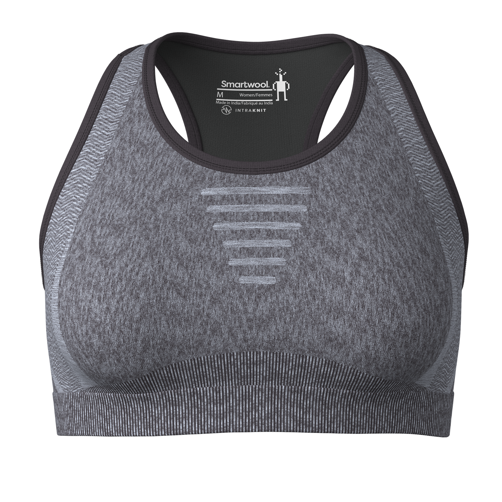 Women's Intraknit™ Racerback Bra Black Heather - ver - 3