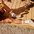 Calcetines de diario Athletic Crew de rayas Natural - ver - 4