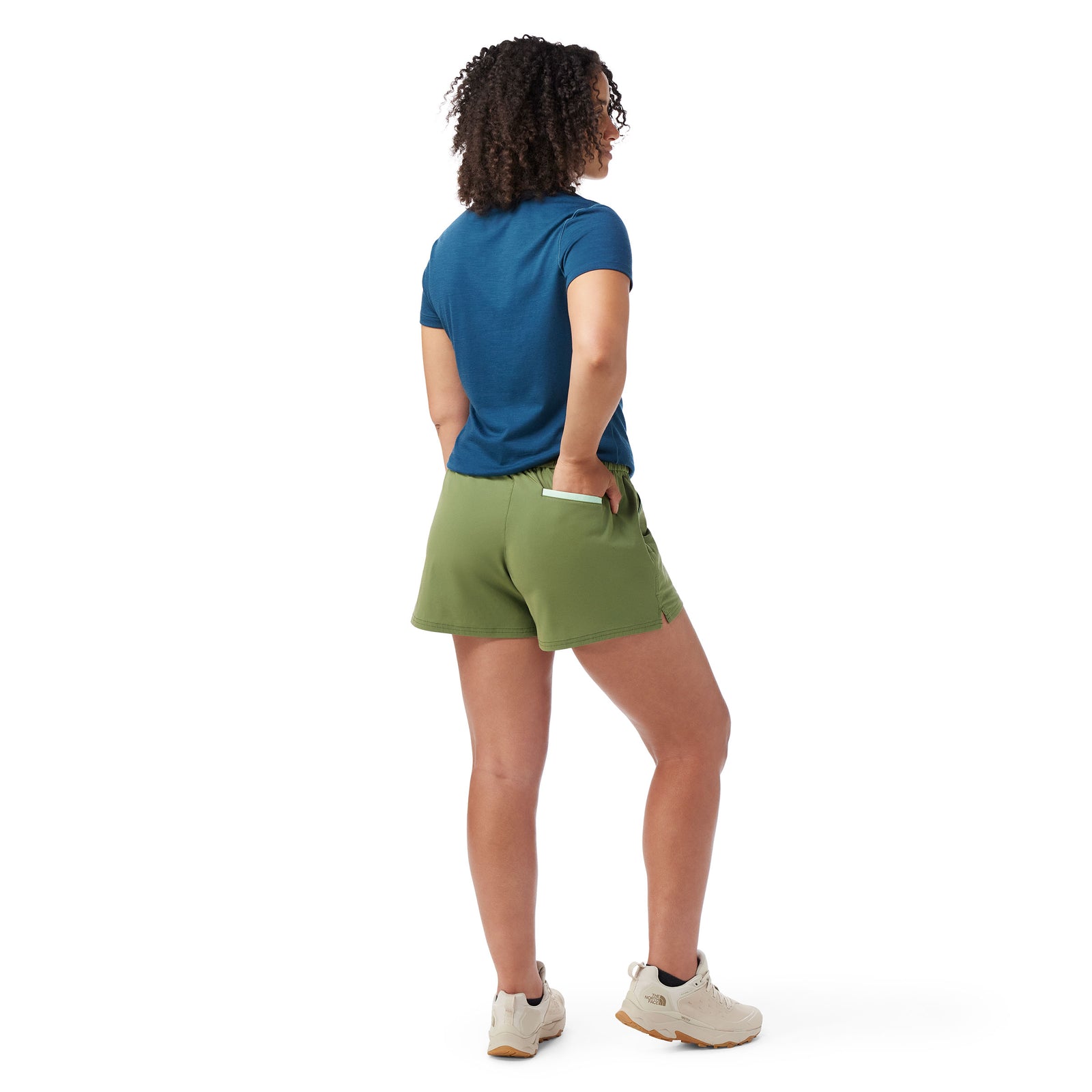 Women's Merino 4" Hike Short Fern Green - ver - 2