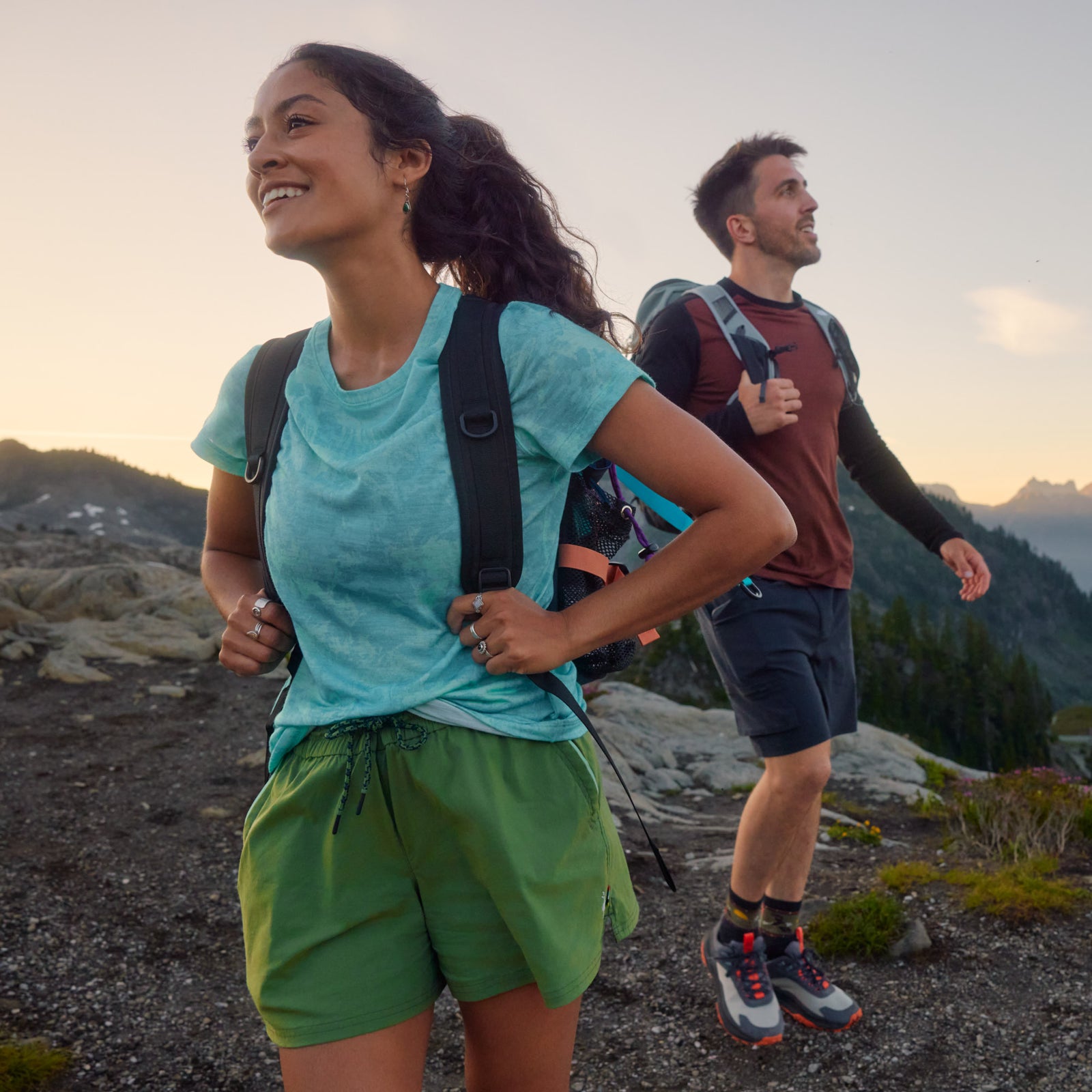 Women's Merino 4" Hike Short Fern Green - ver - 4