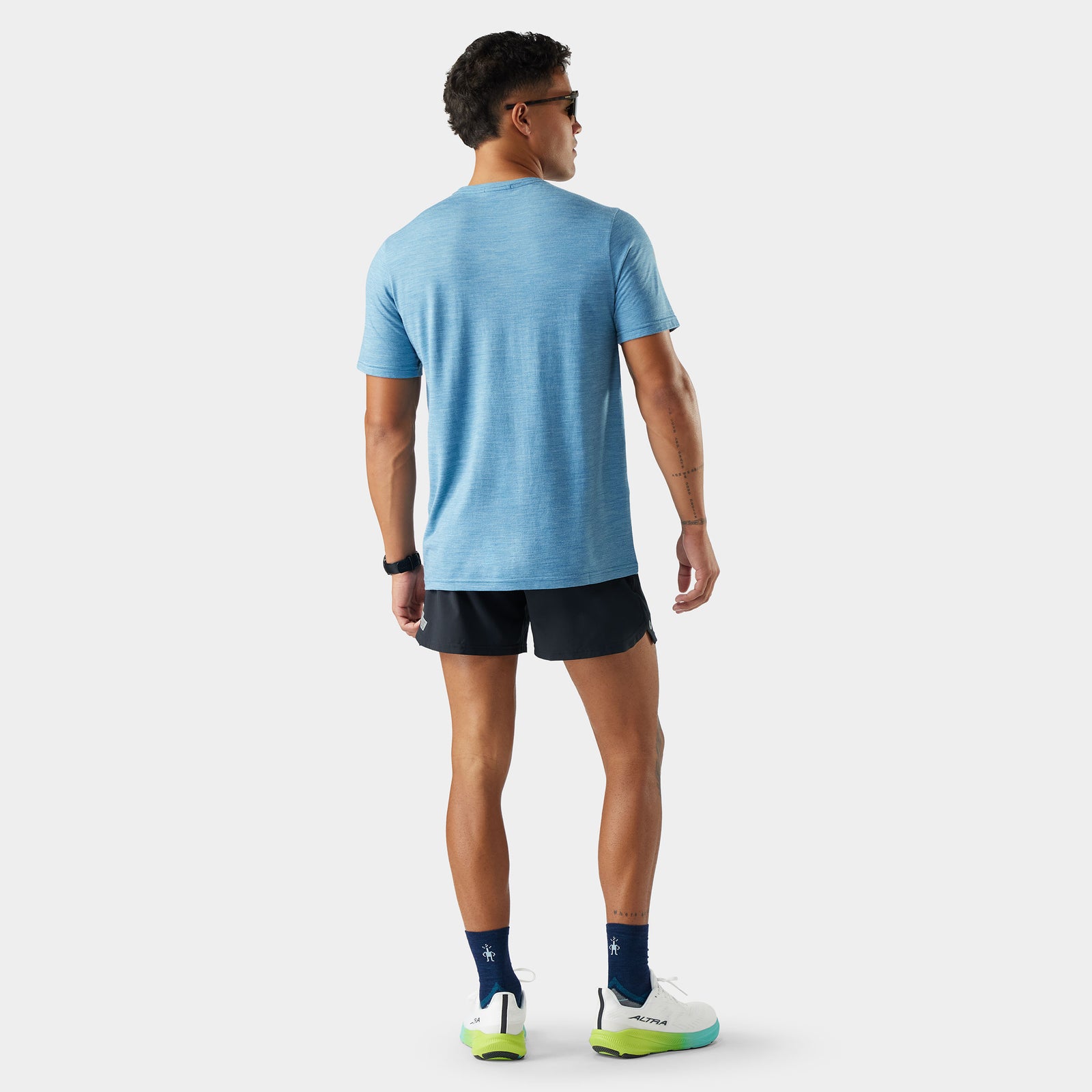Men's Active Short Sleeve Mineral Blue Heather - ver - 2