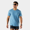 Men's Active Short Sleeve Mineral Blue Heather - ver - 1