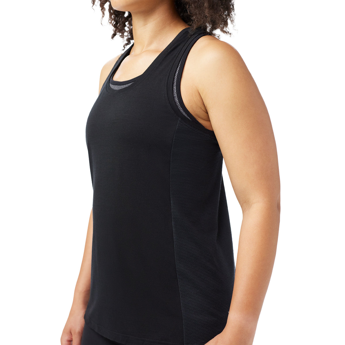 Women's Active Mesh Racerback Tank Black - 3