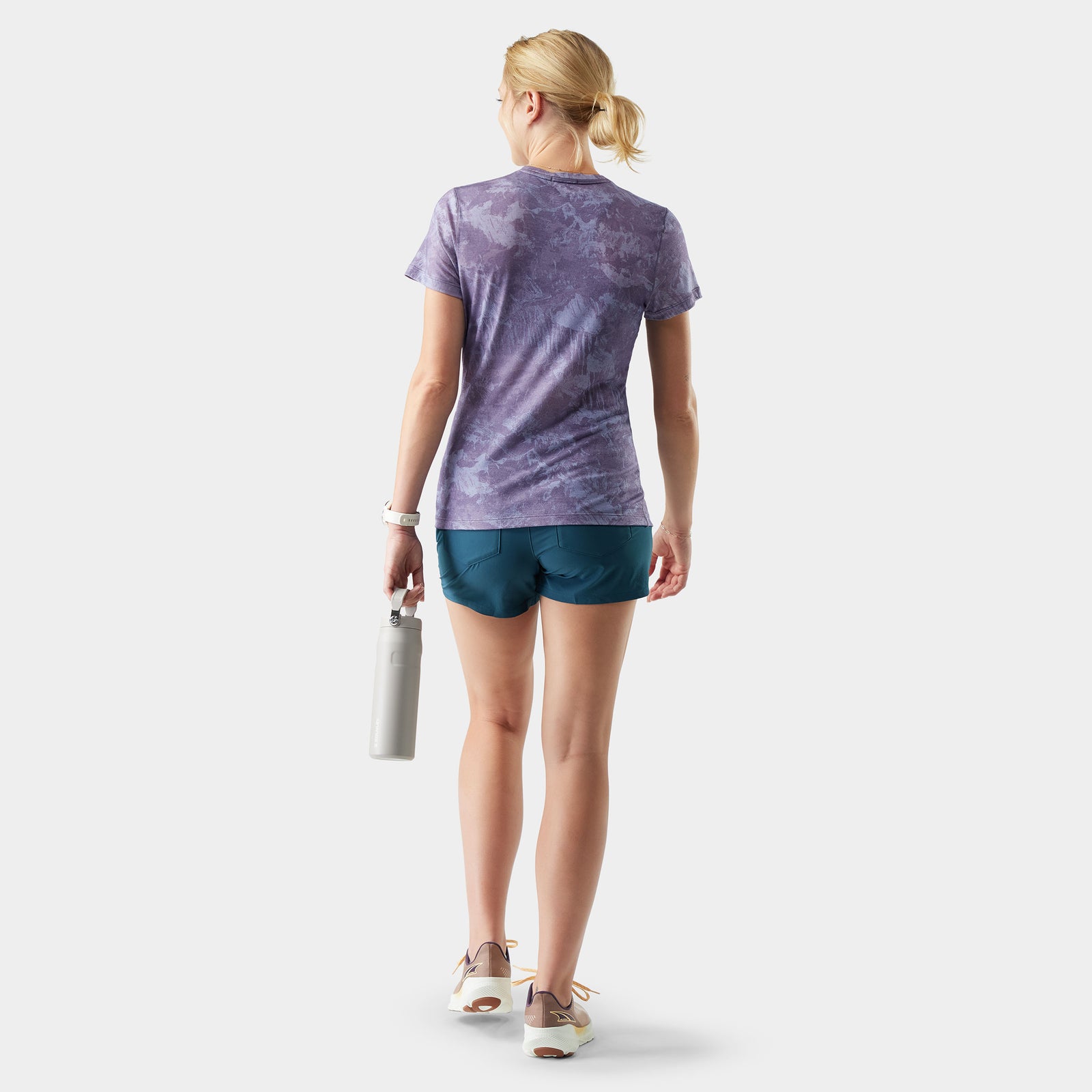 Women's Merino Short Sleeve Tee Boxed Purple Storm Mountain - ver - 2