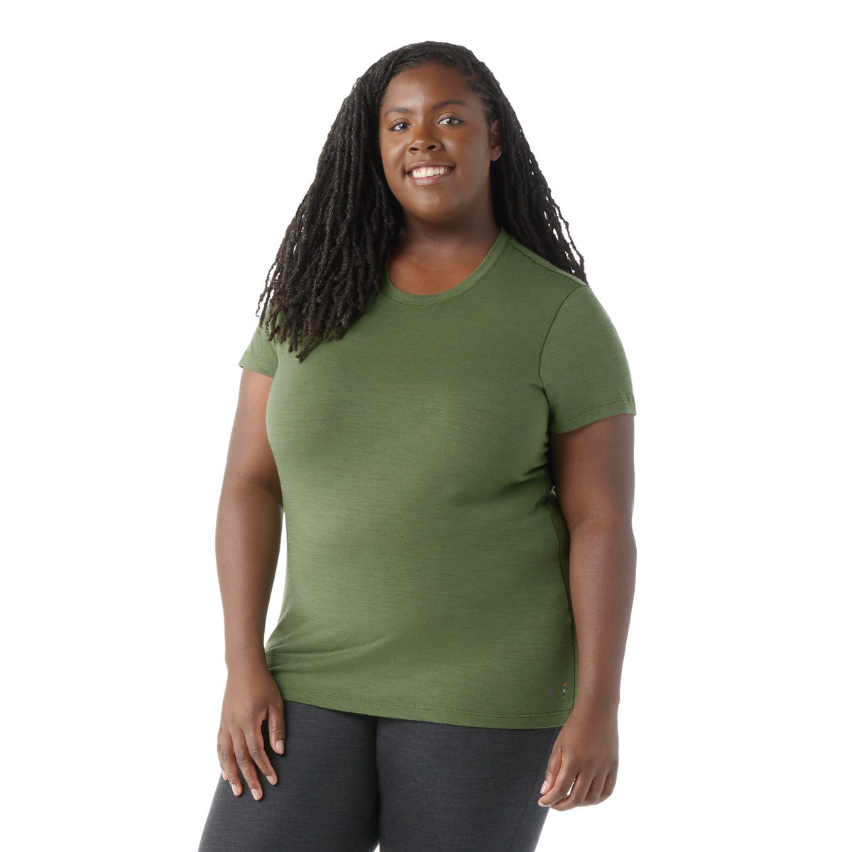 Women's Merino Short Sleeve Tee Plus Boxed Fern Green - ver - 1