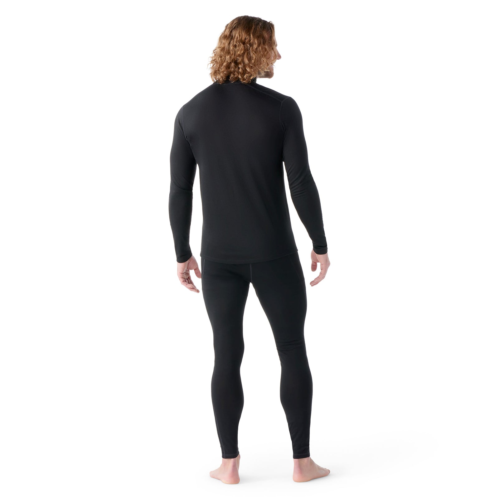 Men's Classic All-Season Merino Base Layer 1/4 Zip Boxed Black - ver - 2