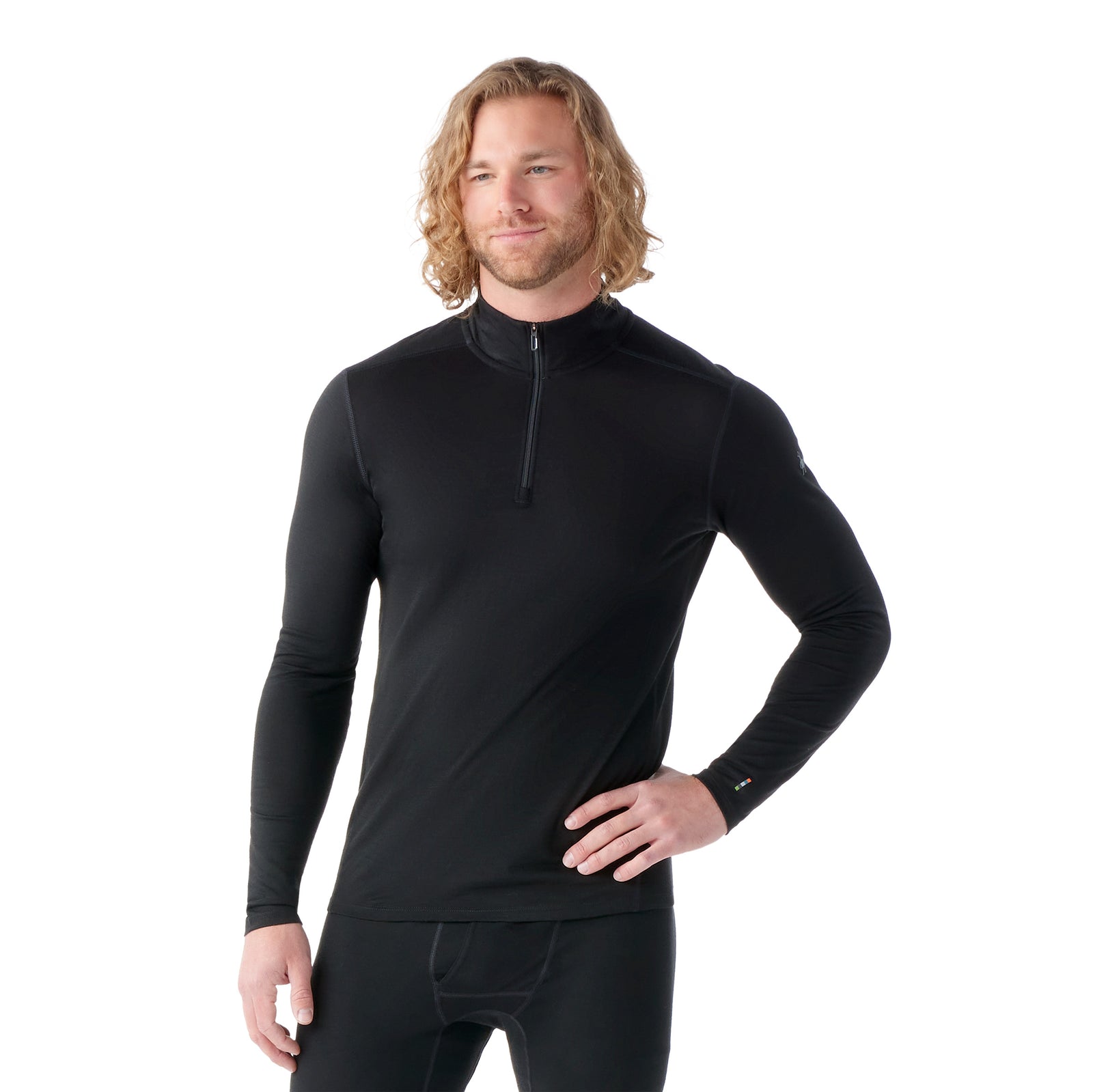 Men's Classic All-Season Merino Base Layer 1/4 Zip Boxed Black - ver - 1