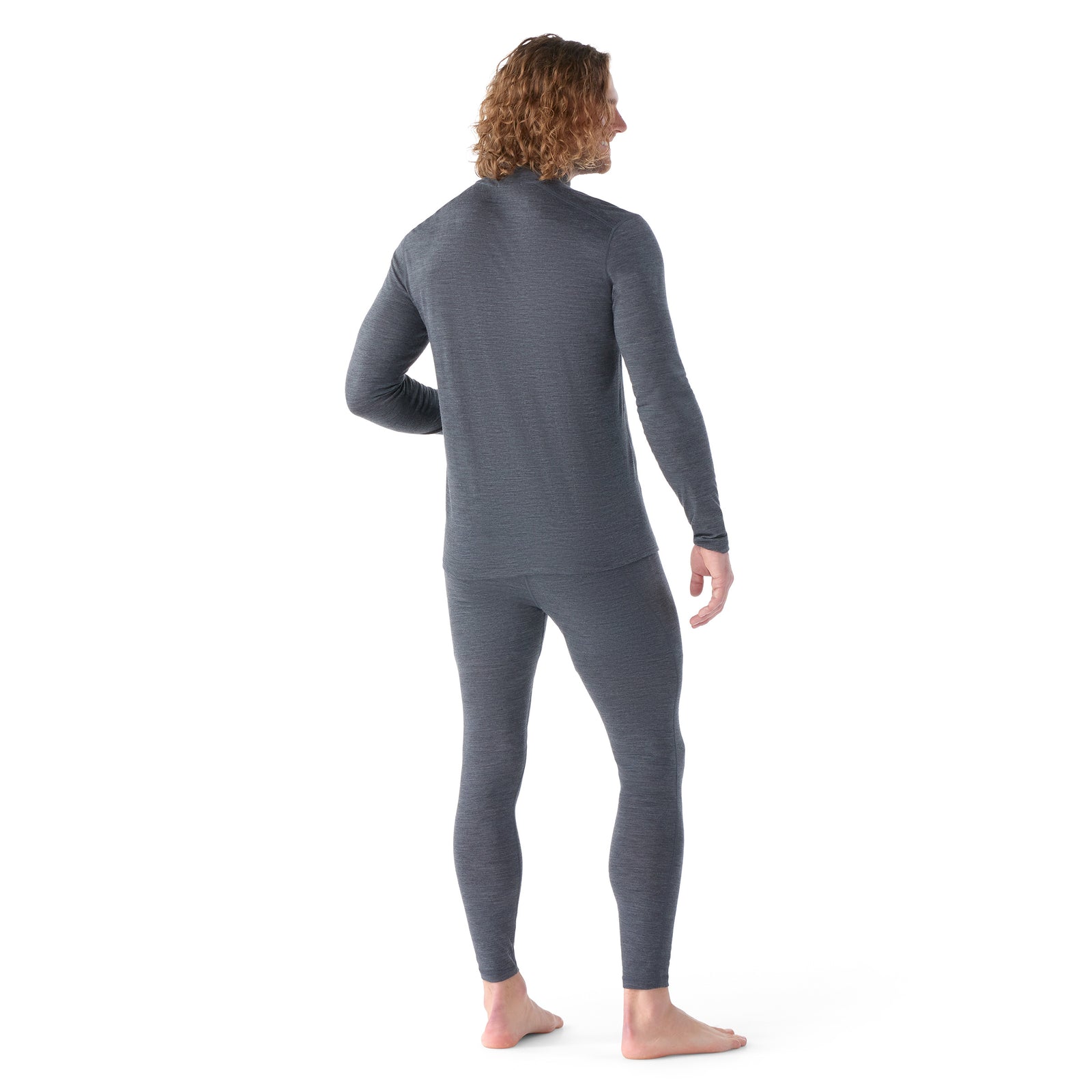 Men's Classic All-Season Merino Base Layer 1/4 Zip Boxed Iron Heather - ver - 2