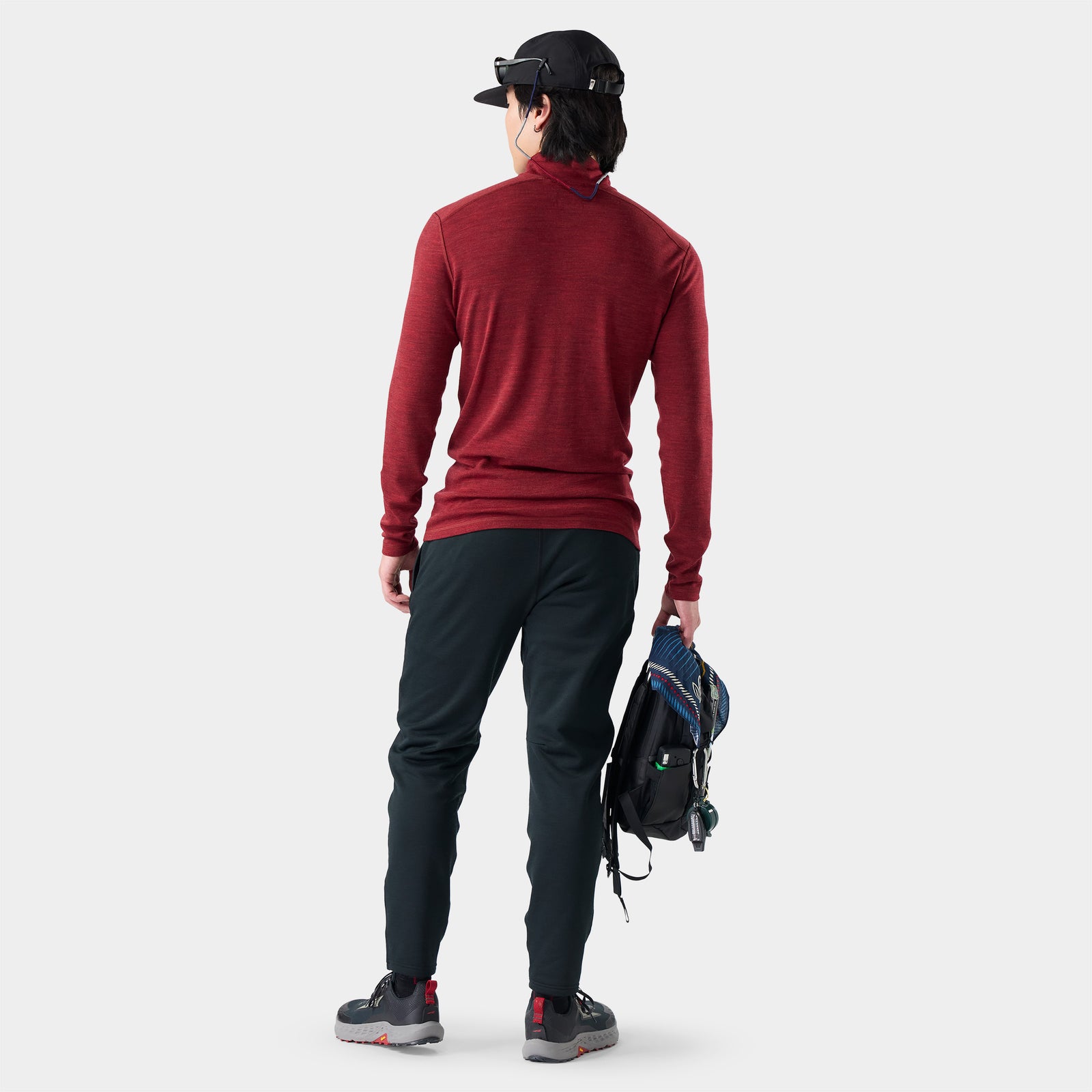 Classic Thermal 1/4 Base Layer Zip Currant Heather - ver - 2