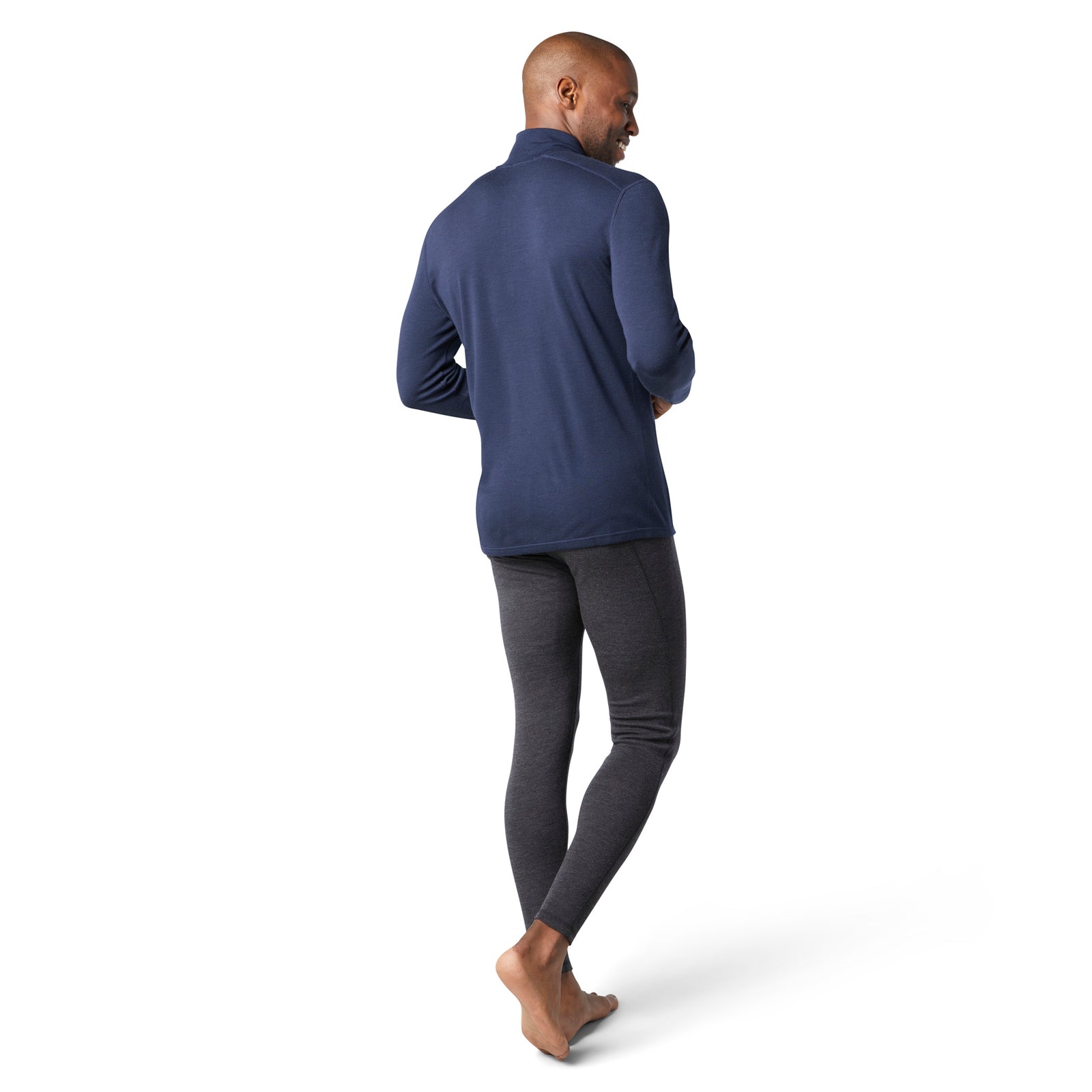 Men's Classic Thermal Merino Base Layer 1/4 Zip Boxed Deep Navy - ver - 2