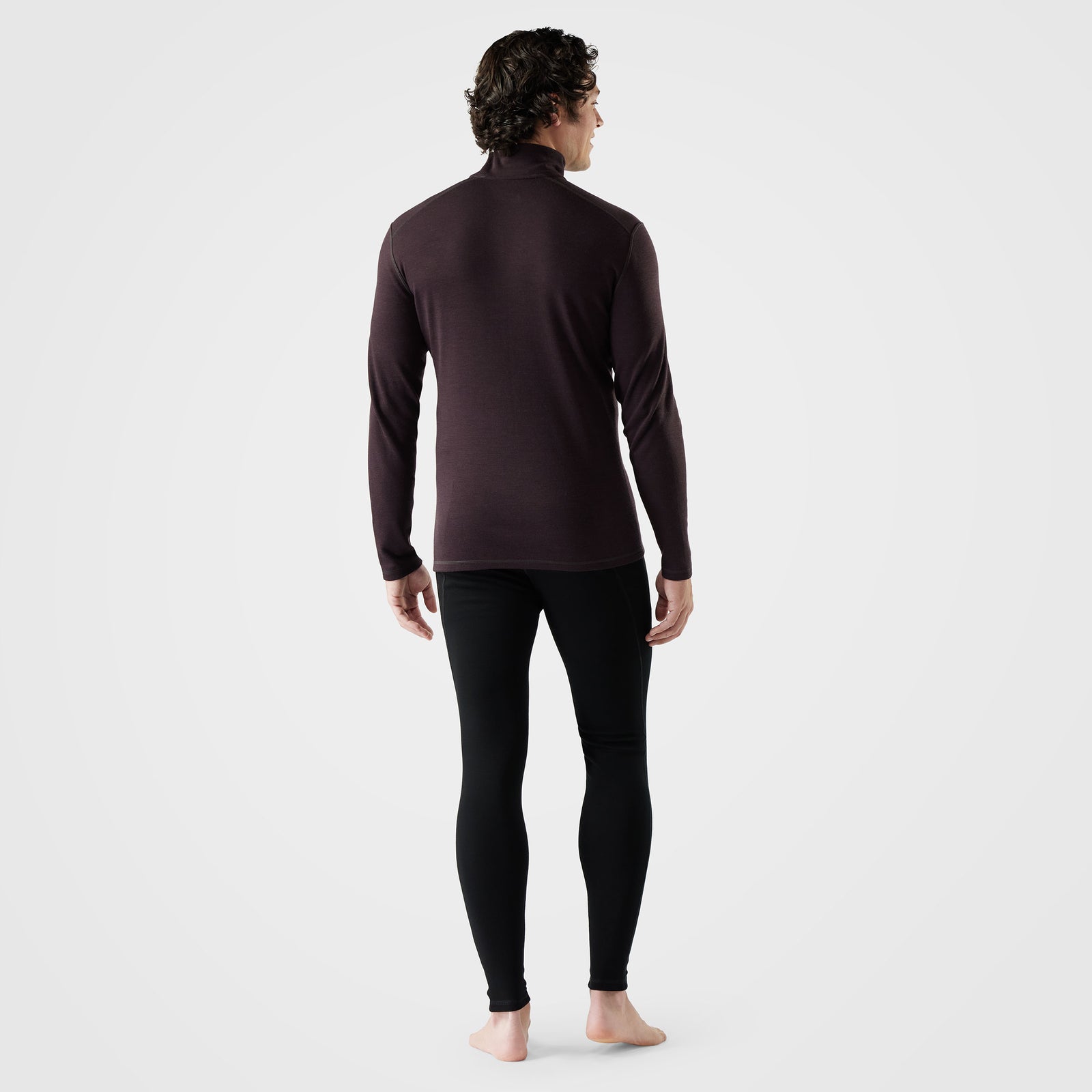 Men's Classic Thermal Merino Base Layer 1/4 Zip Boxed Mink Heather - ver - 2