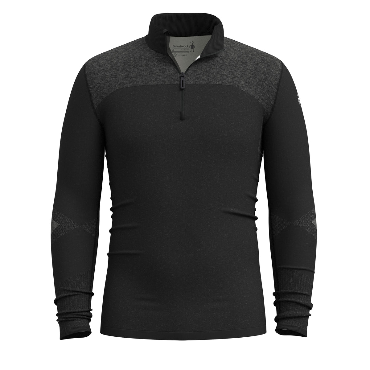 Men's Intraknit™ Thermal Merino Base Layer 1/4 Zip Black-White - ver - 3