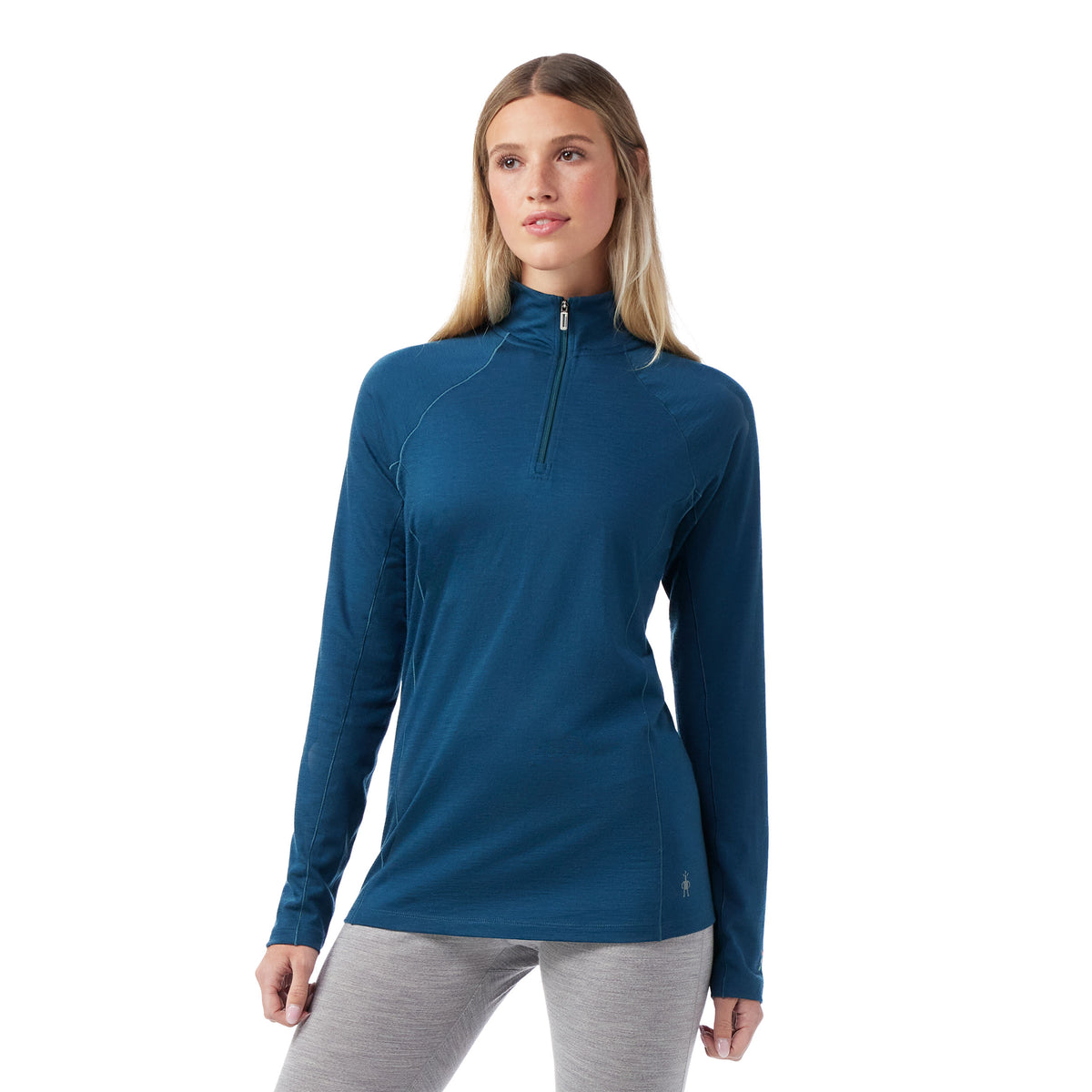Women's Classic All-Season Merino Base Layer 1/4 Zip Boxed Twilight Blue - ver - 1