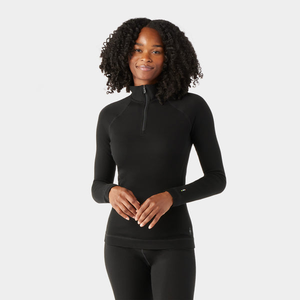 Basislaagtop met halve rits Classic Thermal Merino voor dames